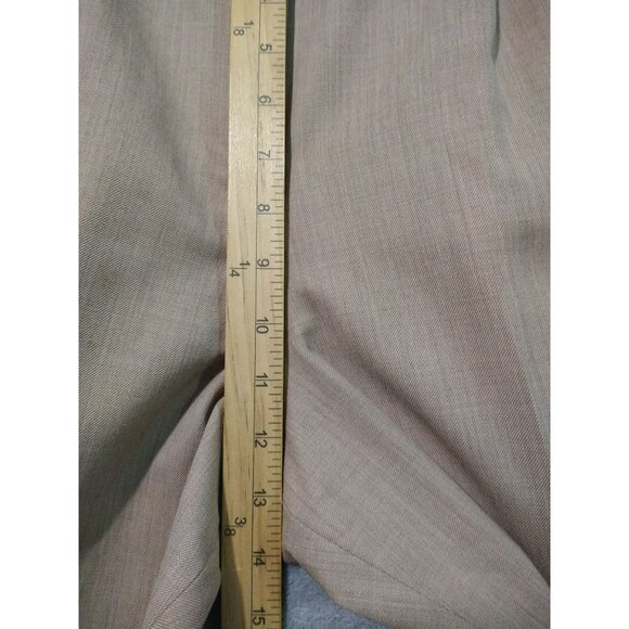 Vintage Pendleton Dress Pants Womens 10 Beige Virgin Wool Flat Front Trousers - Picture 4 of 8